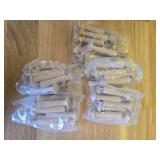 GNIEMCKIN 50 PCS 2.76 Inch Wooden Pegs - Unfinished Wood Shaker Pegs, Screw-on, Functional and Versatile - Retail: $28