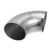 X AUTOHAUX 1pcs OD 4 Inch 90 Degree Mandrel Bend Elbow SS304 Stainless Steel Bend Tube Exhaust Elbow Pipe for Car Modified Exhaust System 4\ Piping Silver Tone - Retail: $22in
