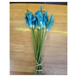 Letjolt Artificial Calla Lily Teal Flowers for Wedding Bouquet Flower 12Pcs Home Decoration Faux Calla Lilies Flower, Teal Blue - Retail: $10