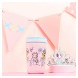 Zak Designs Disney Princess Kelso Toddler Cups For Travel or At Home, 12oz Vacuum Insulated Stainless Steel Sippy Cup With Leak-Proof Design For Kids (Ariel, Belle, Cinderella, Mulan, Tiana) - Retail: