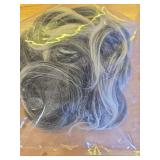 CJL HAIR Large Messy Bun Hair Piece Wavy Curly Scrunchies Synthetic Chignon Ponytail Hair Extensions Thick Updo Hairpieces for Women Salt and Pepper - Retail: $10