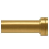 Gold Curtain Rods for Windows 18 to 144 Inch, Adjustable Length 1 Inch Diameter Brass Curtain Rods with Aluminium Finials, Warm Gold - Retail: $31