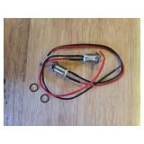 DMWD 2-Pack 12mm Latching Metal Waterproof Push Button Switch Raised Head 1/2\ Mounting Hole with Pre-soldered Cable250V 2A 1NO - Retail: $9in