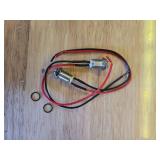 DMWD 2-Pack 12mm Latching Metal Waterproof Push Button Switch Raised Head 1/2\ Mounting Hole with Pre-soldered Cable250V 2A 1NO - Retail: $9in