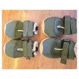 DcOaGt Dog Shoes Mesh Breathable Dog Booties for Hot Pavement Summer with Anti-Slip Sole,Dog Boots Paw Protectors for Small Medium Puppy for Winter Snow Rain Hiking,Military Green 4PCS(Size 4) - Retai