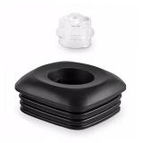 CRANDDI Replacement Lid with Filler Cap for Blender YL-010, Surrounded with Rubber Gasket, Plastic Lid and center cap, Black, L5\xW5\inxH2\in - Retail: $16in