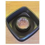 CRANDDI Replacement Lid with Filler Cap for Blender YL-010, Surrounded with Rubber Gasket, Plastic Lid and center cap, Black, L5\xW5\inxH2\in - Retail: $16in
