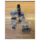 Universal Kitchen Faucet Head Replacement with 15 Adapter Kit Compatible with American Standard/Kohler/Moen/Delta Faucets, 3 Function Pull Down Sink Faucet Spray Head, Brushed Nickel - Retail: $18