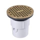 Oatey 3 in. or 4 in. PVC General Purpose Drain with 6 in. BR Grate - Retail: $42
