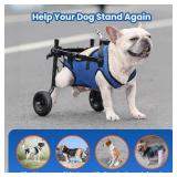 Huimpet Dog Wheelchair for Back Legs, Dog Wheelchair for Small Dog, Adjustable Pets Cart with Wheels, Doggy Wheelchairs for Disabled Hind Legs, Dog Leg Brace and Hip - Retail: $80