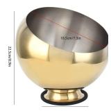 Tomotato Stainless Steel Sugar Bowl, Oblique Mouth Sugar Bowl Hot Pot Restaurant Seasoning Container Sauce Pot for Serving Sugar Pepper(L) - Retail: $36