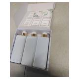 Modern Gold Design Large 27 oz Shampoo and Conditioner Dispensers - Empty Plastic Refillable Pump Bottle Set for Bathroom Shower Soap Dispenser, Set of 3 (White) - Retail: $27