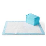 Amazon Basics X-Large Absorbent Puppy Pads, Leak-Proof, Quick-Dry, 28 x 34 Inches, Pack of 50, Blue and White - Retail: $22