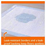 Amazon Basics X-Large Absorbent Puppy Pads, Leak-Proof, Quick-Dry, 28 x 34 Inches, Pack of 50, Blue and White - Retail: $22