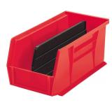 Akro-Mils 40270 Plastic Length Dividers for AkroBins Stackable Storage Bins Model 30270, Custom Storage Inserts for Tools, Crafts and Supplies, 6-Pack, Black - Retail: $61