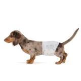 Amazon Basics Absorbent, Leakproof Male Dog Wrap Disposable Diapers, Small, Pack of 50, White - Retail: $20