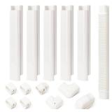 HOXHA 3\ W 10Ft L Mini Split Line Set Cover Kit Air Conditioners Decorative PVC Slim Line Cover for Central AC and Heat Pumps Systems Tubing Cover - Retail: $40in