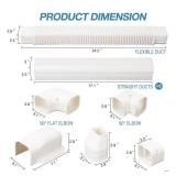 HOXHA 3\ W 10Ft L Mini Split Line Set Cover Kit Air Conditioners Decorative PVC Slim Line Cover for Central AC and Heat Pumps Systems Tubing Cover - Retail: $40in