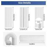 Hyphen-X Portable Air Conditioner Window Vent Kit, with 5.9\ Exhaust Hose, 3 Slide Seal Plates, Universal Coupler, Adjustable AC Vent Kit for Ducting Universal for Horizontal and Vertical Windows