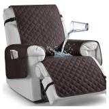 TAOCOCO Waterproof Recliner Chair Covers with Leg Strap 1 Piece Oversized Recliner Covers for Large Recliner for Pets Kids, Washable Reclining Chair Furniture Protector(28ftft Oversized, Chocolate) - 