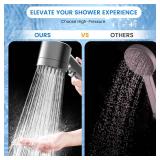 PWERAN Filtered Shower Head with Handheld, High Pressure Water Flow and Multiple Spray Modes Shower Head with Filter, Power Wash for Hard Water, Showerhead with ON/OFF Switch for Pets Bath - Retail: $