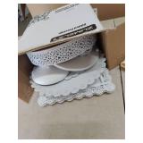 ZUMELER 9Pcs Cake Stand, White Metal CupCake Stand Holder Set for Dessert Table Plate Cupcake Round Cake Pedestals Stand Display Serving Tower for Wedding Brithday Party Celebration Home Decoration