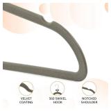 Amazon Basics Slim, Velvet, Non-Slip Suit Clothes Hangers, Gray/Silver - Pack of 30 - Retail: $17