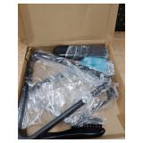 ShinyRelief 22 Pcs Pool Table Brush Set Wooden Billiard Rack 8 or 9 Ball Triangle Diamond for 2-1/4\ Pool Ball with Polish Cloth Sticky Lint Roller Cue Chalk Cube Accessories(Black) - Retail: $32in