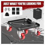 LOYAL TIGER Heavy Duty 3000LBS Furniture Dolly and Movers with 5 Wheels and Brake - 360° Rotating Moving Dolly for Furniture, Piano, Appliances - 6.4 Inch Non-Slip Sliders, Red - Retail: $56