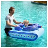 SLOOSH Inflatable Tank Pool Floats Kids, Pool Floaties Swimming Tank with Water Gun, Water Fight Toys, Inflatable Battle Fun for Summer - Retail: $24
