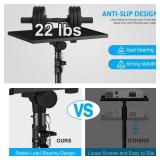 Projector Stand Tripod Adjustable, Laptop Height from 23.5 to 46.5 inches with Gooseneck Phone Holder, Floor for Office, Home, Stage, Studio, DJ Racks Holder Mount, 23.5inch-46.5inch - Retail: $35