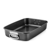 HONGBAKE Lasagna Pan 3 Inch Deep, 15x10\ Baking Pan for Oven, Nonstick Cake Baking Dish for Brownie, Roasting Pans with Stainless Steel Handles, Heavy Duty, Dishwasher Safe, Dark Grey - Retail: $24in