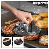 Grilliance 27pcs Griddle Accessories Kit for Blackstone, Professional Hibachi Flat Top Grill Tools, Enlarged Spatula Gift Set with Basting Cover?Burger Press Patty Maker for Outdoor BBQ Teppanyaki - R
