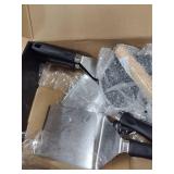 Grilliance 27pcs Griddle Accessories Kit for Blackstone, Professional Hibachi Flat Top Grill Tools, Enlarged Spatula Gift Set with Basting Cover?Burger Press Patty Maker for Outdoor BBQ Teppanyaki - R