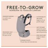 Baby Tula Breathable Mesh Panel Free-to-Grow Baby Carrier - Adjustable, Comfortable, Newborn to Toddler Carrier - Ergonomic Fit for 7lbs to 45lbs - Back and Front Carry Options - Urbanista (Black) - R