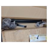 JRZOO Black Curtain Rods 48 to 84 Inches(4-7 Feet),Decorative 3/4 Inch Diameter Drapery Rod Set with Square Finials,Size:36ftft-88ftft,Matte Black - Retail: $21