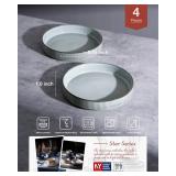 famiware Star 7.5\ Pasta Bowls Set, Salad Bowl Set of 4, Double Reactive Glaze, Stackable, Ideal for Your Friend for Housewarming, Festivals, Smoky Blue - Retail: $40in