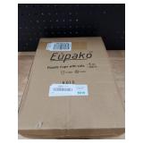Eupako 8 oz Plastic Cups with Lids 100 Sets, Disposable Clear Cups with Lids, Cold Drink Containers for Beverage, Parfait, Smoothie - Retail: $17