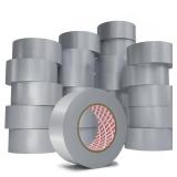 SWRT 24-Pack 9 Mil Silver Heavy Duty Duct Tape Strong Adhesive, 2 Inch x 720 Yd Duct Heavy Duty Waterproof All Weather Gray Duct Tape No Residue Sealing and Patching for IndoorandOutdoor Repair - Reta
