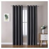 ChrisDowa Blackout Curtains 102 Inches Long 2 Panels Set for Living Room, Grommet Thermal Insulated Room Darkening Curtains for Bedroom (Dark Grey, 52 x 102 Inch) - Retail: $39