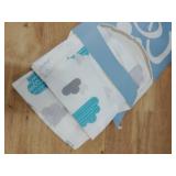 TILLYOU Toddler Pillowcase 2 Pack with Envelope Closure,Silky Soft Microfiber 13\ x 18\in Kids Travel Pillow Cases,Blue Clouds and Blue Stars - Retail: $10in