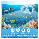 Greatever Dry Snorkel Set,Panoramic Wide View,Anti-Fog Scuba Diving Mask,Professional Snorkeling Gear for Adults - Retail: $30
