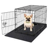 NYFITY Kennel Pad Dog Crate Mat Liner, Absorbs Urine, Waterproof, Non-Slip, Washable Puppy Pee Pad for Kennel Training - Under Pet Cage to Protect Floors, Thin Cut to Fit Design (48\ x 29\in - 1 Pack 