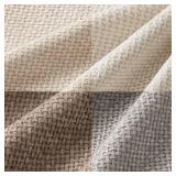 MIULEE Pack of 4 Christmas Couch Throw Pillow Covers 16x16 Inch Neutral Beige/Brown Soft Decorative Chenille Pillow Covers Farmhouse Accent Cushion Covers for Boho Home Decor Sofa Bedroom Living Room 