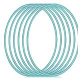 Shappy 6 Pcs Exercise Hoop Detachable Adjustable Plastic Toy Playground Toys Colored Hoop Circles for Teens Games Gymnastics Dog Agility Equipment Party Decor(23 Inch,Mint Blue) - Retail: $18