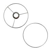 I Like That Lamp Wire Lamp Shade Rings with European Fitter (14 Diameter), Includes 2 Galvanized Steel Silver Drum Rings, Make DIY Table/Floor/Pendant Lamps, Compatible with most IKEA and Target Lam
