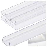 Nkiy Quen 6 Pcs 16.5\ Cabinet Door Protector Edge Guard-3/4 Thick Slip-On Drawer Door Protector in Clear-Shelf Edge Protectors for Home Kitchen Cabinets Door Edge Protection - Retail: $217in