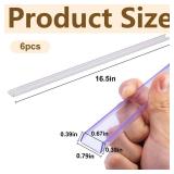 Nkiy Quen 6 Pcs 16.5\ Cabinet Door Protector Edge Guard-3/4 Thick Slip-On Drawer Door Protector in Clear-Shelf Edge Protectors for Home Kitchen Cabinets Door Edge Protection - Retail: $217in