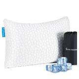 SUPA MODERN Cooling Bed Pillows for Sleeping 1 Pack Small Shredded Memory Foam Pillow Camping Travel Pillow - Compressible Medium Firm, Breathable Cover, ldeal Backpacking Hiking, Airplane and Car - R