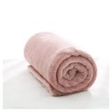 Exclusivo Mezcla Plush Fuzzy Fleece Throw Blanket, Super Soft, Fluffy and Warm Blankets for Couch, Bed, All Season Use (40x50 Inches, Dusty Pink) - Retail: $10